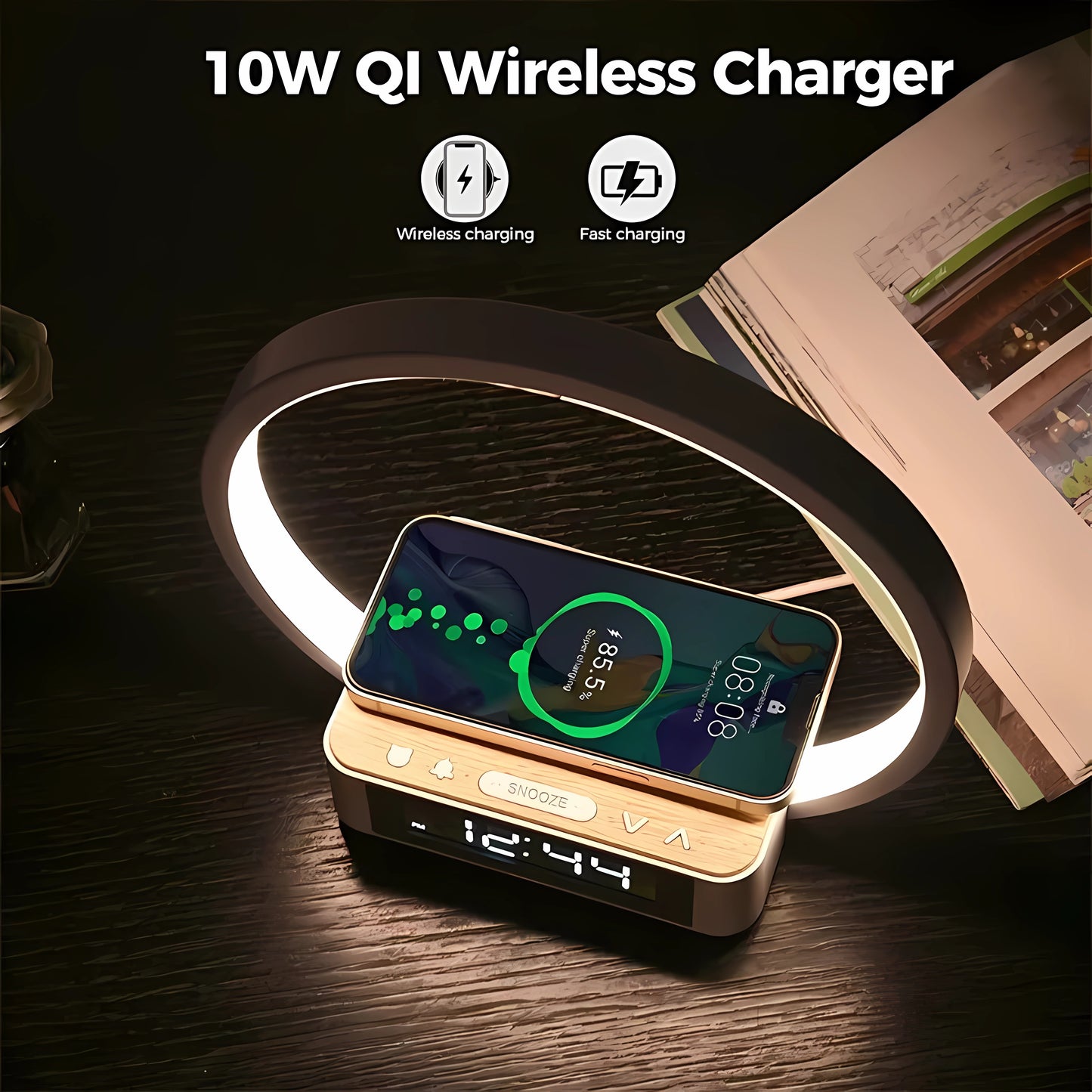 Wireless Charging Bedside Lamp